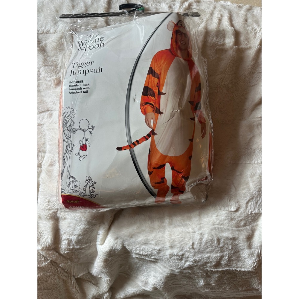 Disney Winnie the Pooh Tigger Jumpsuit Adult Costume Spirit Halloween LG/XL
